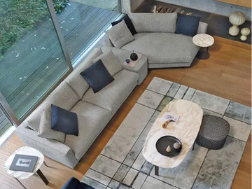 IKON - Sectional fabric sofa with chaise longue by CTS SALOTTI - view 2
